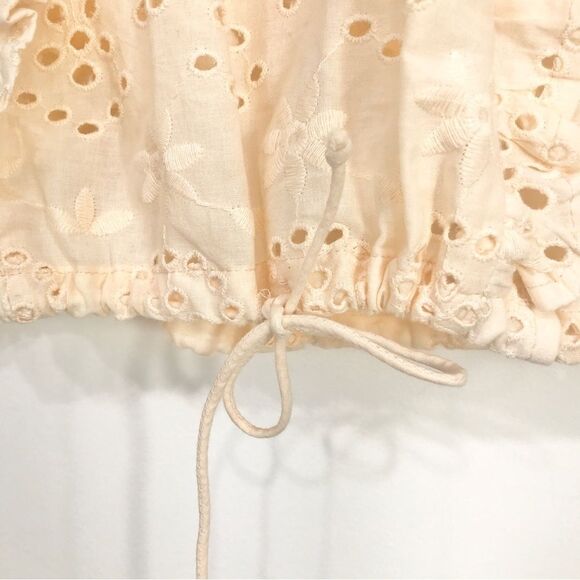 JOIE Cream Eyelet Lace Ruffle Long Sleeve Blouse NEW With Tags - Picture 9 of 14